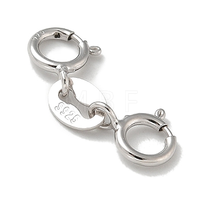 S925 Sterling Silver Double Spring Ring Clasps STER-R003-08P-1