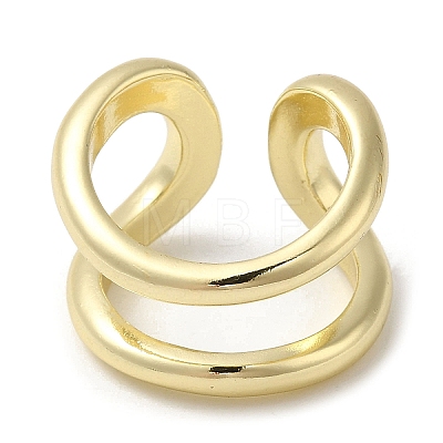 Brass Open Cuff Rings RJEW-Q778-11G-1