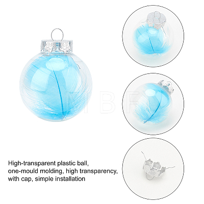 Plastic Ball Ornament Decoration HJEW-PH0001-27P-1