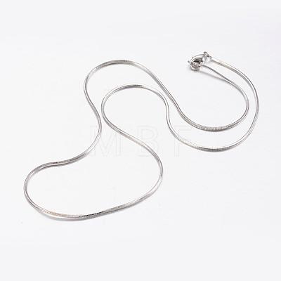 Brass Snake Chain Necklaces MAK-L009-01P-1