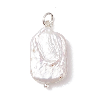 Natural Baroque Pearl Keshi Pearl Pendants PALLOY-JF04966-1