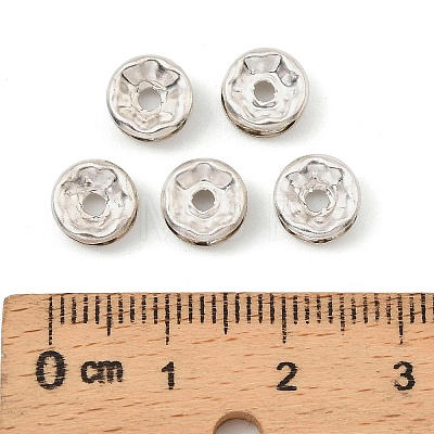 Iron Crystal Rhinestone Spacer Beads RB-A009-8MM-S-1