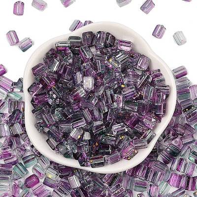 Transparent Spray Painted Glass Seed Beads SEED-L011-10A-02-1