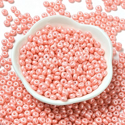 Baking Paint Luster Glass Seed Beads SEED-B001-04A-08-1