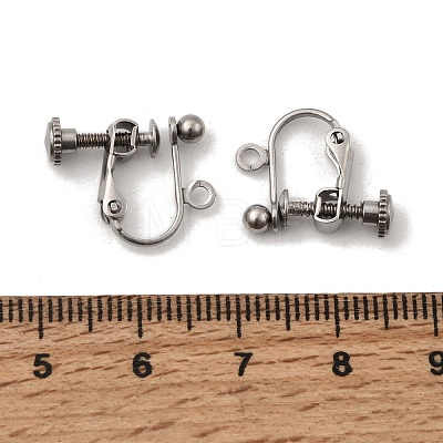 316 Surgical Stainless Steel Clip-on Earring Findings STAS-H240-45P-1