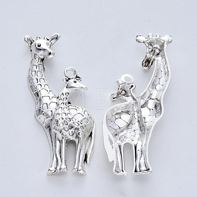 Tibetan Style Alloy Big Pendants TIBE-R316-019AS-RS-1