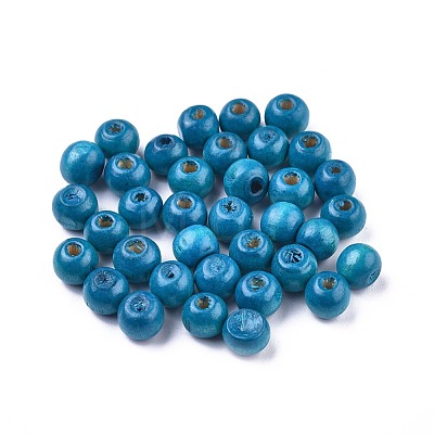 Dyed Natural Wood Beads X-WOOD-Q006-8mm-02-LF-1