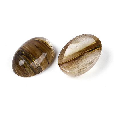 Dyed Tigerskin Glass Cabochons G-T144-77-1