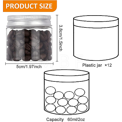 Transparent Plastic Bead Containers CON-BC0004-87-1