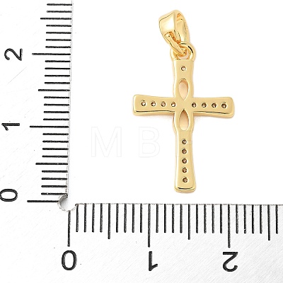 Brass Micro Pave Cubic Zirconia Pendants KK-U056-51G-1