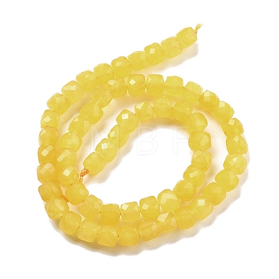 Natural Quartz Imitation Yellow Agate Beads Strands G-C179-B12-01-1