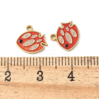 304 Stainless Steel Enamel Charms STAS-L022-166G-02-1