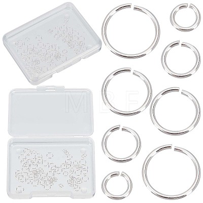 80Pcs 4 Size 925 Sterling Silver Open Jump Rings STER-CN0001-16-1