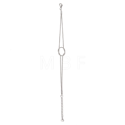 304 Stainless Steel Snake Chain Bracelets for Women BJEW-JB13359-1
