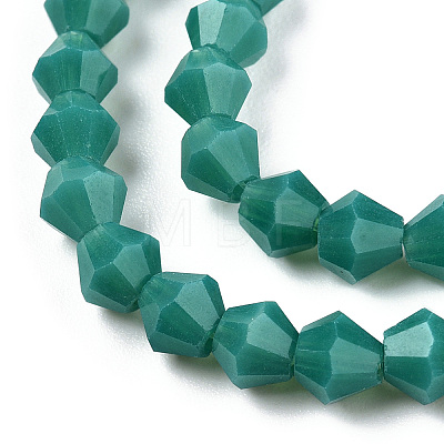 Opaque Solid Color Glass Beads Strands GLAA-TAC0022-4mm-B01-1