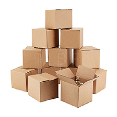 Square Kraft Paper Necklace Earring Storage Gift Boxes CON-WH0095-91-1