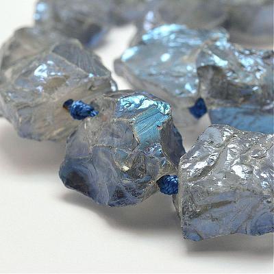 Electroplated Natural Quartz Crystal Beads Strands G-P267-01D-1