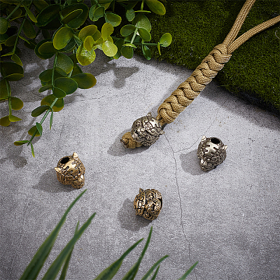 4Pcs 2 Colors Brass Beads KK-NB0004-34-1