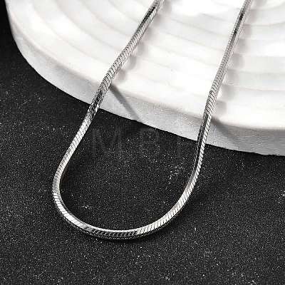 2MM 304 Stainless Steel Snake Chain Necklaces for Women Men STAS-V011-04D-P-1