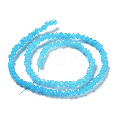 Baking Paint Imitation Jade Glass Bead Strands X-DGLA-A034-J4MM-A13-1