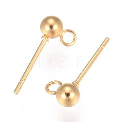 202 Stainless Steel Stud Earring Findings X-STAS-F141-06G-4mm-1