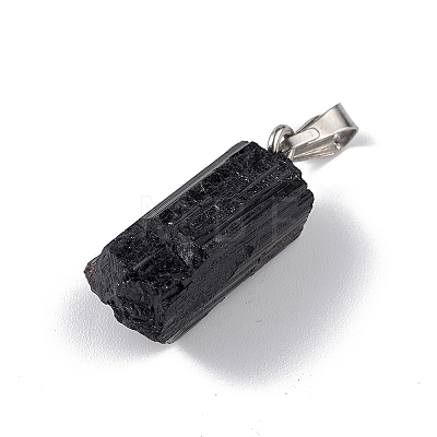 Natural Black Tourmaline Pendants G-F739-01P-1