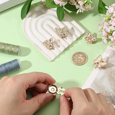 5Pcs 5 Styles Alloy Cufflinks BUTT-GL0001-05-1