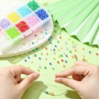 3000Pcs 10 Colors Eco-Friendly Transparent Acrylic Beads TACR-CJ0001-15-1