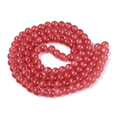 Transparent Glass Imitation Cat Eye Beads Strands GLAA-Q110-01B-12-1