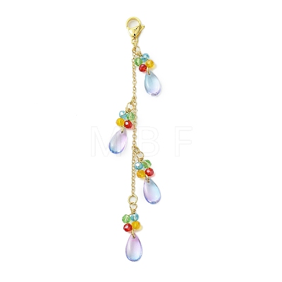 Glass Beaded Pendant Decorations HJEW-JM02819-02-1