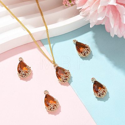 Transparent Glass Pendants GLAA-FZ0001-02H-1