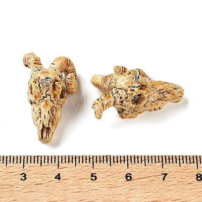 Skull Theme Opaque Resin Pendants RE-CBA4F9B-05E-1