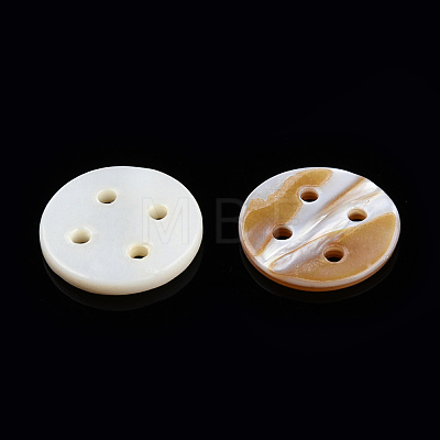 Natural Freshwater Shell Buttons SHEL-N032-216-1
