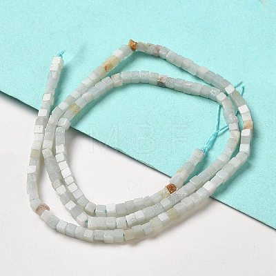 Natural Flower Amazonite Beads Strands G-B064-A21-1