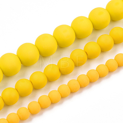 Opaque Glass Beads Strands GLAA-T032-P8mm-MD08-1