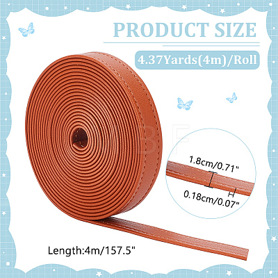 4M Flat Imitation Leather Cord LC-WH0011-03A-02-1
