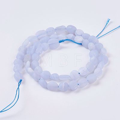 Natural Blue Lace Agate Beads Strands G-J374-10-1