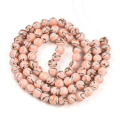 Baking Paint Glass Beads X1-DGLA-N010-10mm-02-1