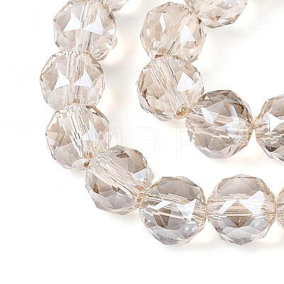 Electroplate Transparent Glass Round Beads Strands EGLA-T029-8mm-12T-15-1