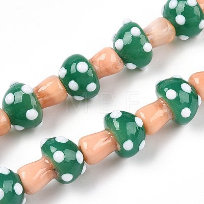 Handmade Lampwork Beads Strands LAMP-N024-09E-1