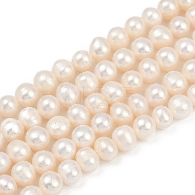 Natural Cultured Freshwater Pearl Beads Strands PEAR-I007-07Y-04A-1