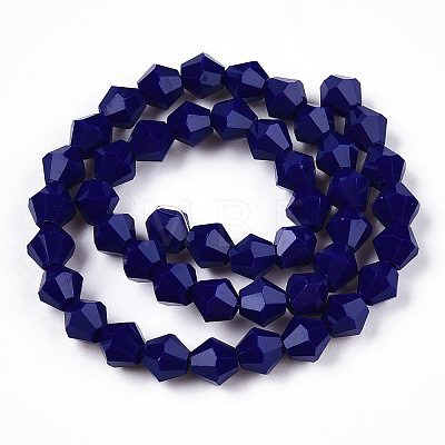 Opaque Solid Color Imitation Jade Glass Beads Strands EGLA-A039-P6mm-D10-1