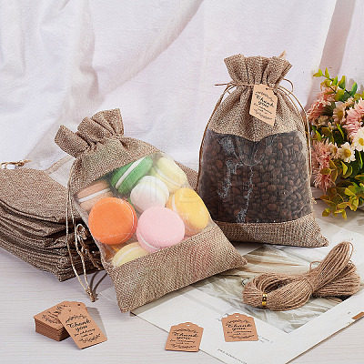 25Pcs Burlap Packing Pouches Drawstring Bag DIY-CP0007-77-1