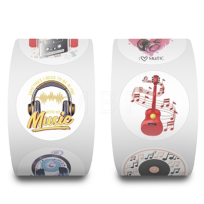 PVC Waterproof Musical Instruments Sticker Rolls PW-WG29344-01-1
