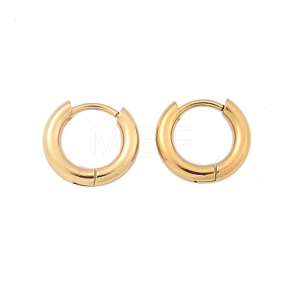 Ion Plating(IP) 304 Stainless Steel Huggie Hoop Earrings X-EJEW-F111B-13mm-G-1