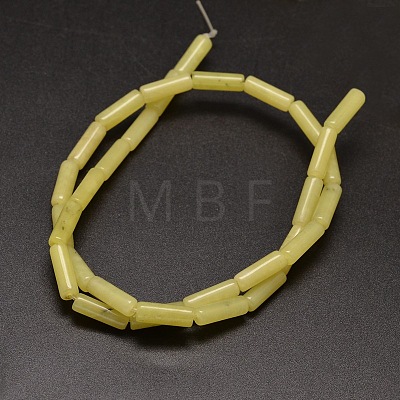 Natural Lemon Jade Column Beads Strands X-G-F247-10-1
