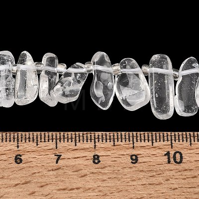 Natural Quartz Crystal Rock Crystal Beads Strands GG-CBADF20-A11-1