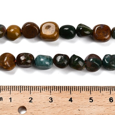 Natural Ocean Jasper Beads Strands X-G-P568-C06-01-1
