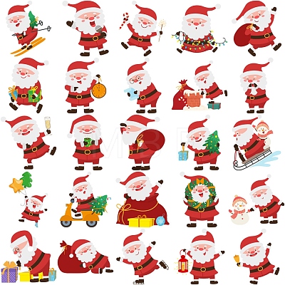 Christmas PVC Plastic Sticker Labels STIC-PW0005-16-1