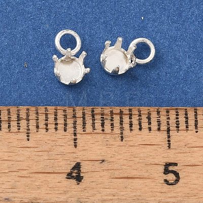 Ion Plating(IP) 304 Stainless Steel Charms Rhinestone Claw Settings STAS-U025-02A-S-1